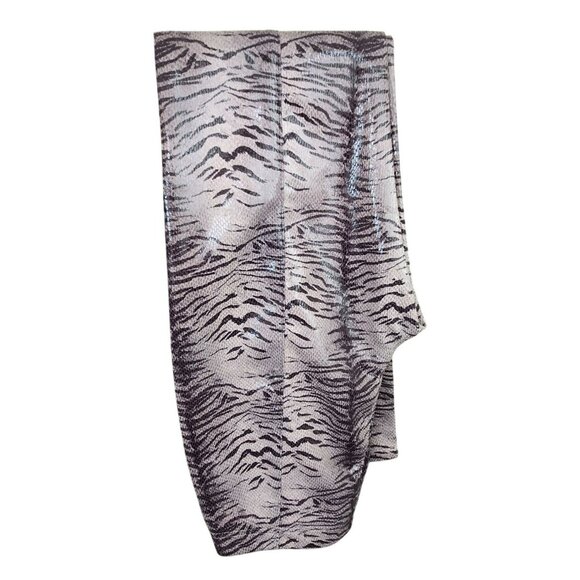 Womans Collusion Animal Print Pants Faux Snakeskin Flare Sz 6 Gray Black JJ4065 - Picture 4 of 11